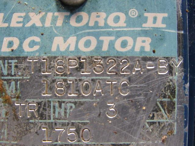 Reliance Electric T18P1322A-BY 180VDC Motor 3 Hp 1750RPM W/Tac/Gen