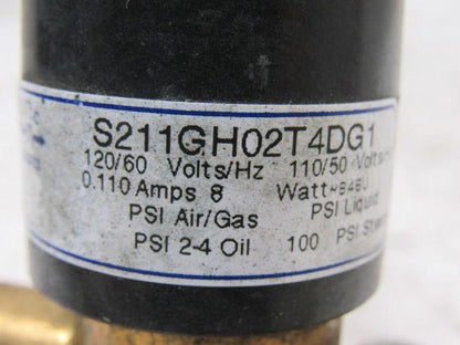 GC Valves S211GH02T4DG1 110/120V 50/60Hz Air WOG Steam Solenoid Valve 1/2"