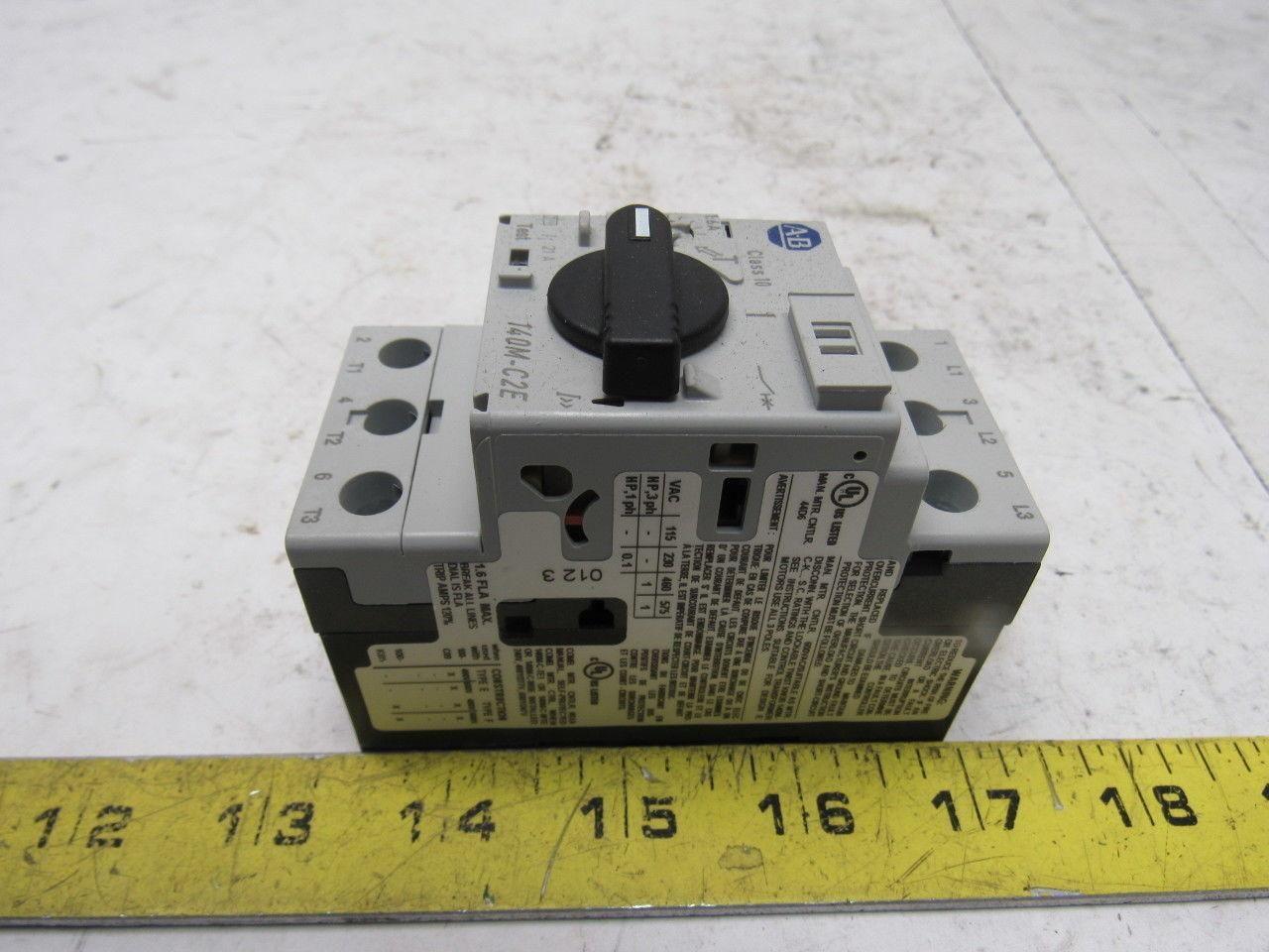 Allen Bradley 140-C2E-B16 Ser C Motor Protector Breaker Starter