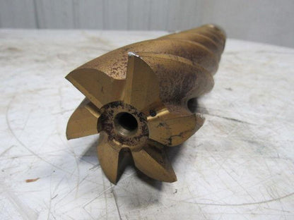 2-1/2" Tin Coated 6 Flute Twist End Mill Cutter 2-1/2" Combo Shank 12" Edge