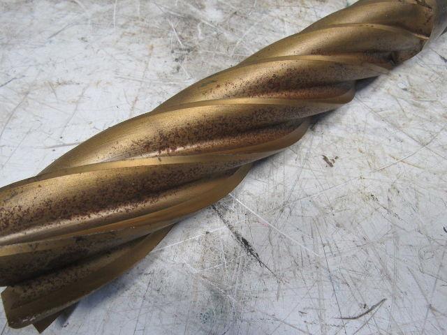 2-1/2" Tin Coated 6 Flute Twist End Mill Cutter 2-1/2" Combo Shank 12" Edge