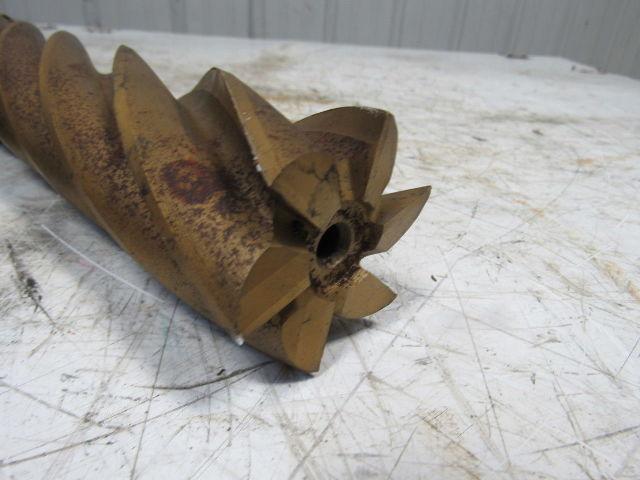 2-1/2" Tin Coated 6 Flute Twist End Mill Cutter 2-1/2" Combo Shank 12" Edge