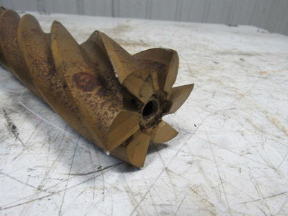2-1/2" Tin Coated 6 Flute Twist End Mill Cutter 2-1/2" Combo Shank 12" Edge