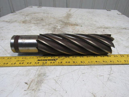 Quinco 3" HSS 8 Flute Twist End Mill 2-1/2" Combo Shank 10" Edge