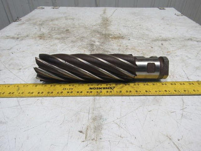 Quinco 3" HSS 8 Flute Twist End Mill 2-1/2" Combo Shank 10" Edge