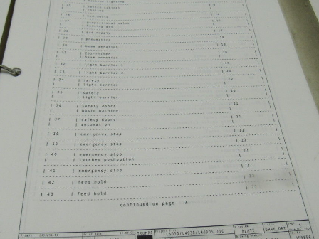 Trumpf L4030 93614-5-233 Rev 5 (JIC) Electrical Schematics Manual Book (English)