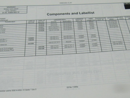 Trumpf L4030 93614-5-233 Rev 5 (JIC) Electrical Schematics Manual Book (English)