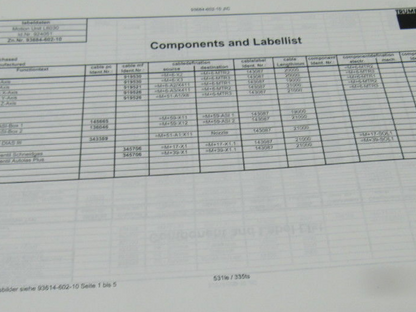 Trumpf L4030 93614-5-233 Rev 5 (JIC) Electrical Schematics Manual Book (English)