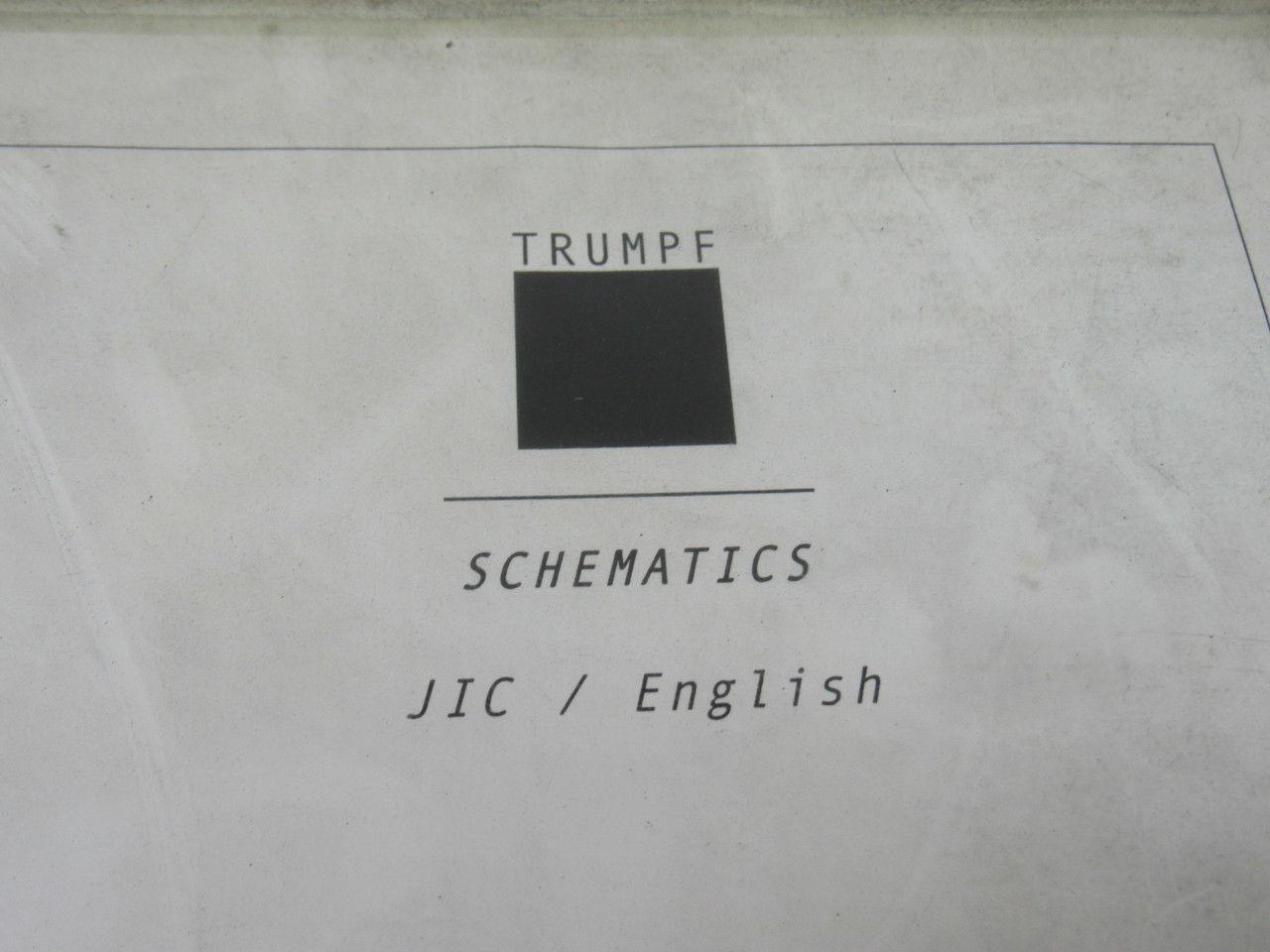 Trumpf L4030 93614-5-233 Rev 5 (JIC) Electrical Schematics Manual Book (English)