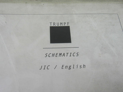 Trumpf L4030 93614-5-233 Rev 5 (JIC) Electrical Schematics Manual Book (English)