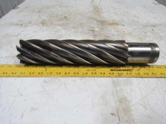 Quinco 3" HSS 8 Flute Twist End Mill 2-1/2" Combo Shank 12" Edge