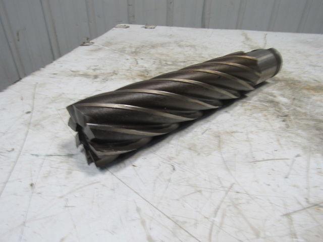 Quinco 3" HSS 8 Flute Twist End Mill 2-1/2" Combo Shank 12" Edge