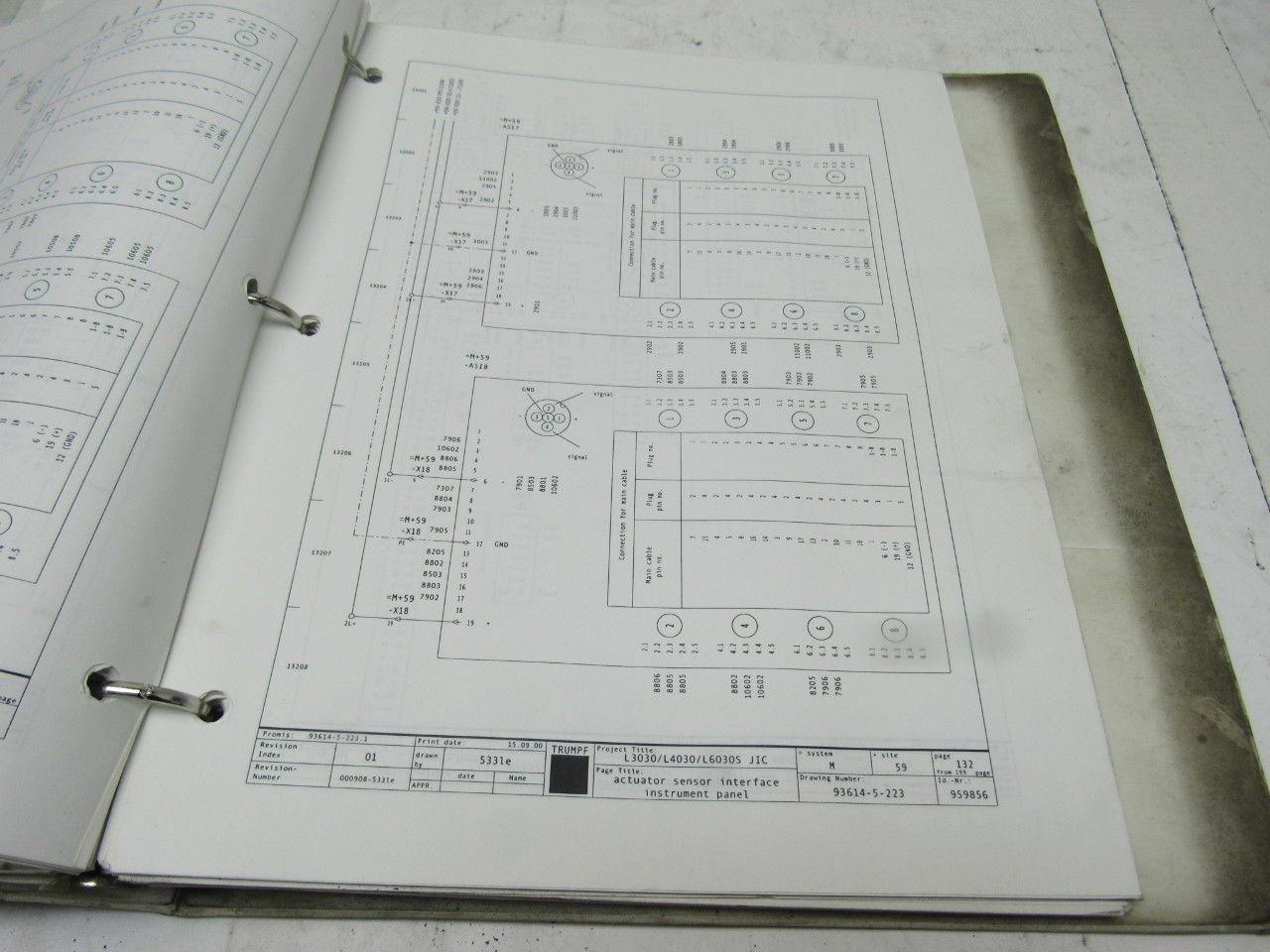 Trumpf L3030S 93614-5-233 Rev 5 (JIC) Electrical Schematics Manual (English)