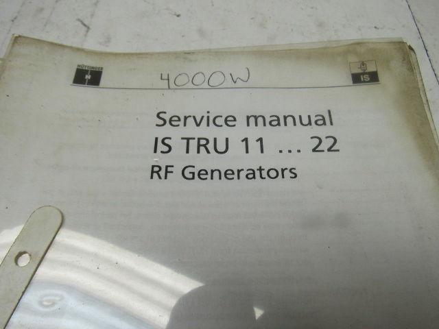 Trumpf IS TRU 1122 RF Generator Service Manual (English)