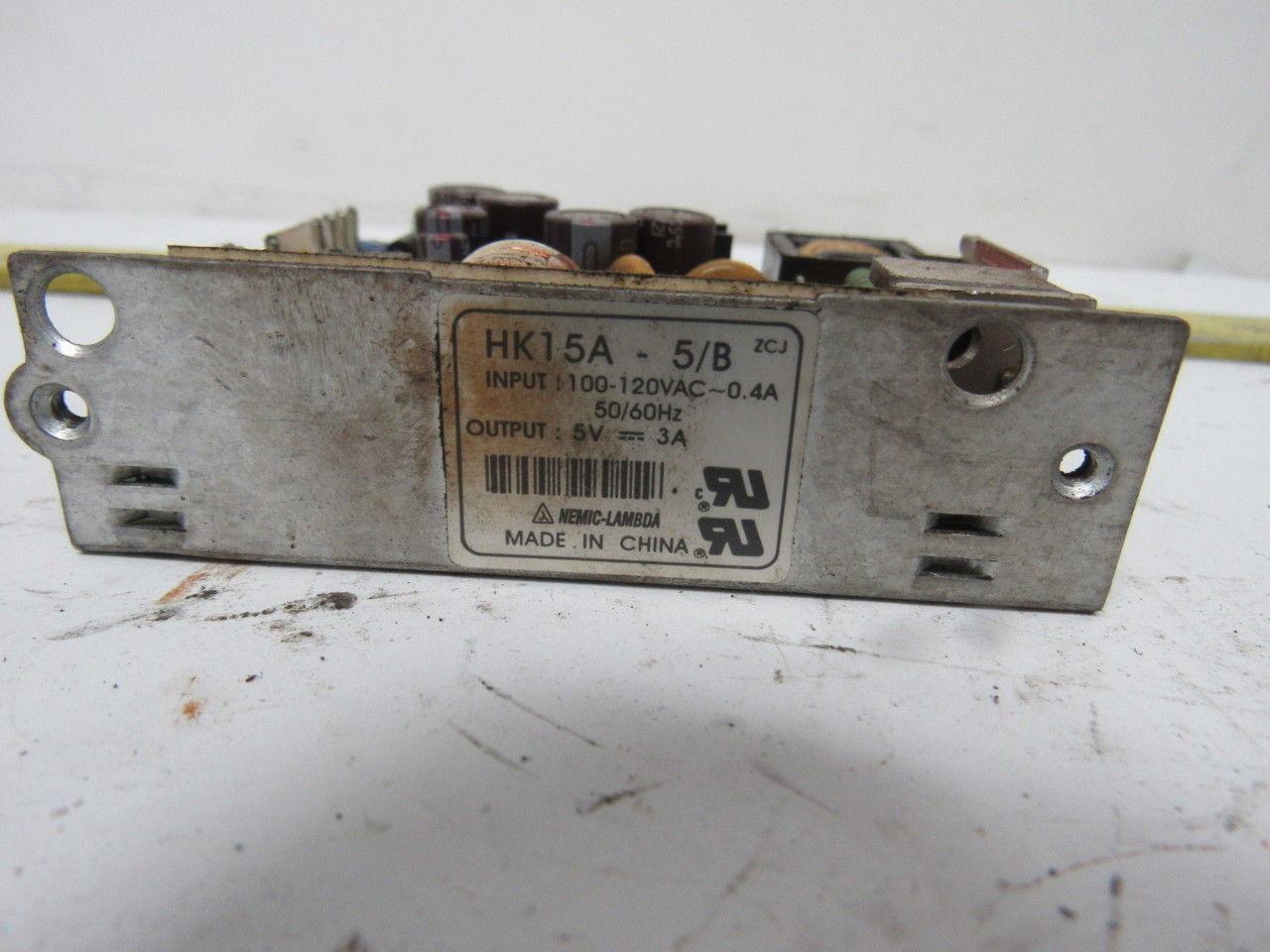 Nemic Lambda HK15A-5/B Power Supply 100-132VAC Input 5V Output