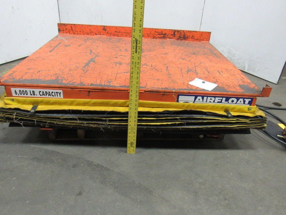 Airfloat 6000Lb Capacity Pneumatic Scissor Lift Table 60"x47" Top 11-36" Travel
