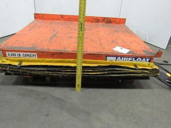 Airfloat 6000Lb Capacity Pneumatic Scissor Lift Table 60"x47" Top 11-36" Travel