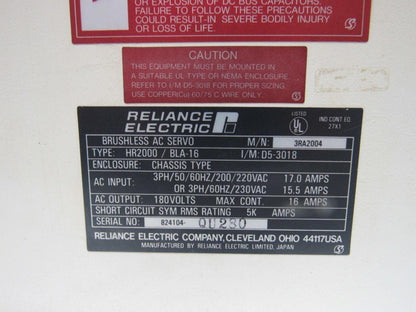Reliance Electric HR2000/BLA AC Brushless Servo Drive