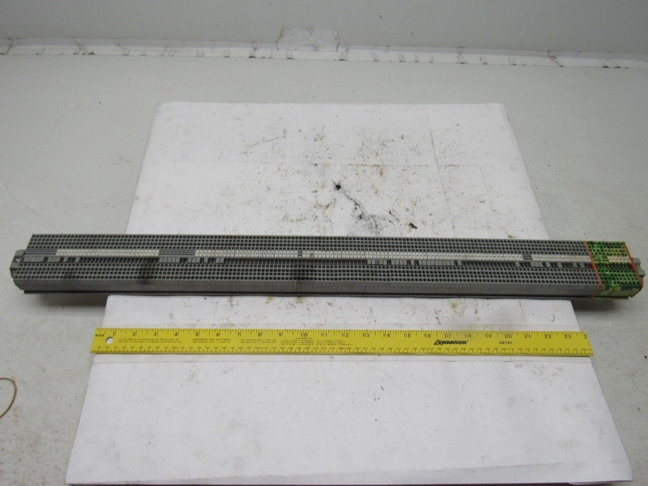 Wago 280 IEC 60947-7-1 IEC 947-7-2 DIN Rail Terminal Block Strip 20A 32" OAL