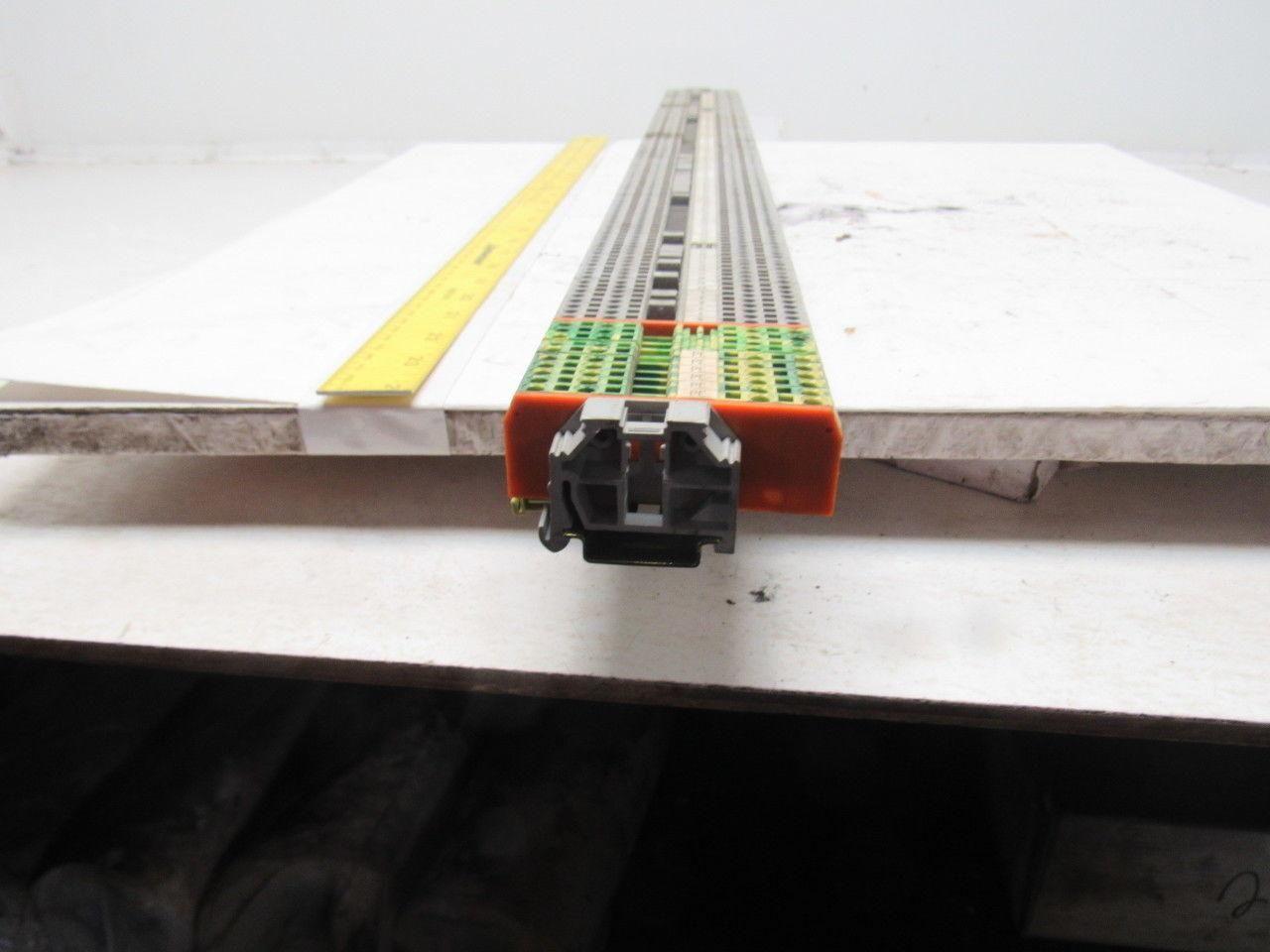 Wago 280 IEC 60947-7-1 IEC 947-7-2 DIN Rail Terminal Block Strip 20A 32" OAL
