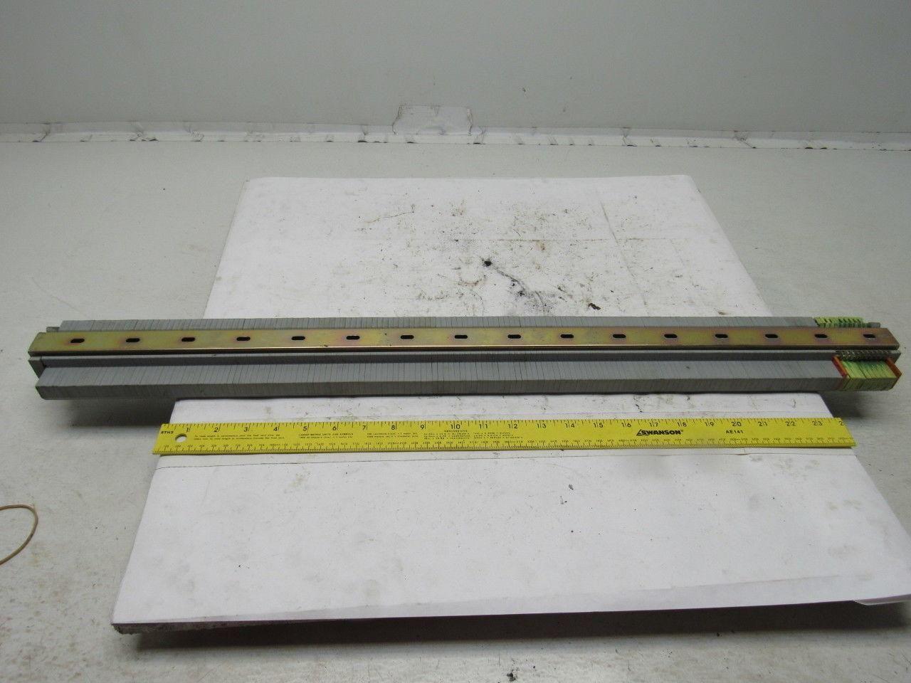 Wago 280 IEC 60947-7-1 IEC 947-7-2 DIN Rail Terminal Block Strip 20A 32" OAL