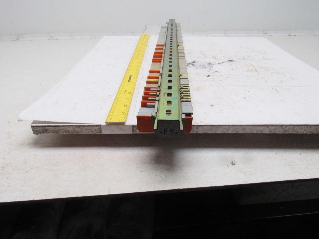 Wago 280 IEC 60947-7-1 DIN Rail Terminal Block Strip 20A 31-3/4"OAL