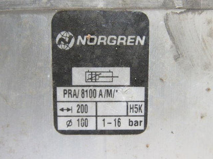 Norgren PRA/8100A/M/ Pneumatic Cylinder 200mm Stroke 100mm Bore
