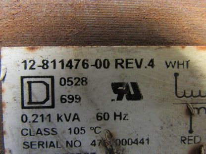 Square D 12-811477-00 Rev 4 0.211KVA Dry type Transformer