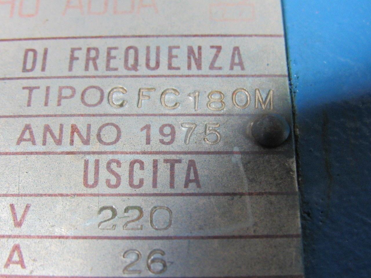 Electro Adda CFC180M 220/440V 10kVa 3450/14500RPM Frequency Converter Generator