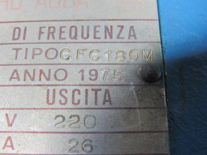 Electro Adda CFC180M 220/440V 10kVa 3450/14500RPM Frequency Converter Generator