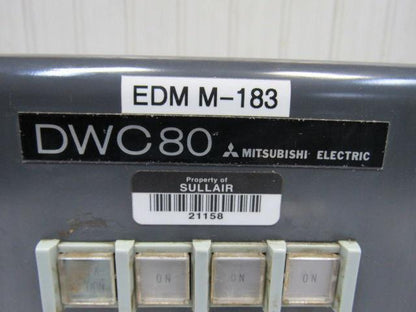 Mitsubishi DWC-80 Wire EDM Machine Set Up Control Panel HMI