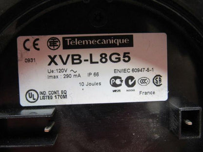 Telemecanique XVB-L8G5 120V Orange Amber Indicator Beacon Strobe Light