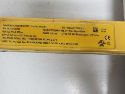 Banner SLSR30-900Q8 SLSE30-900Q8 E-Z Screen Light Safety Curtain Set 35"
