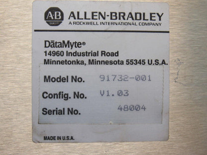 Allen Bradley Datamyte 91732-001 V1.03 Key Pad Keyboard