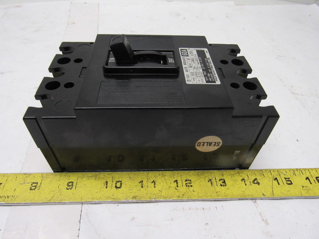 Fuji S63 60A 3 Pole Circuit Breaker