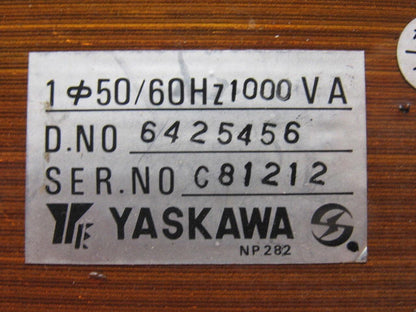 Yaskawa 6425456 1KVA Transformer Numerical Control