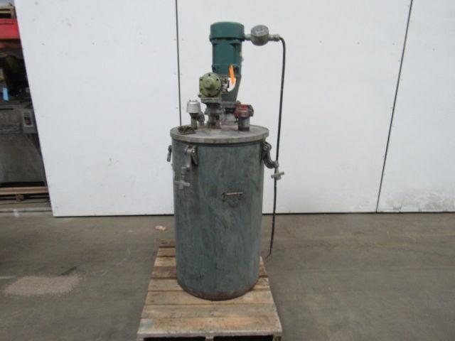 Binks Model 43-717 50 Gallon Steel Airless Paint Mix Tank W/Agitator & Pump