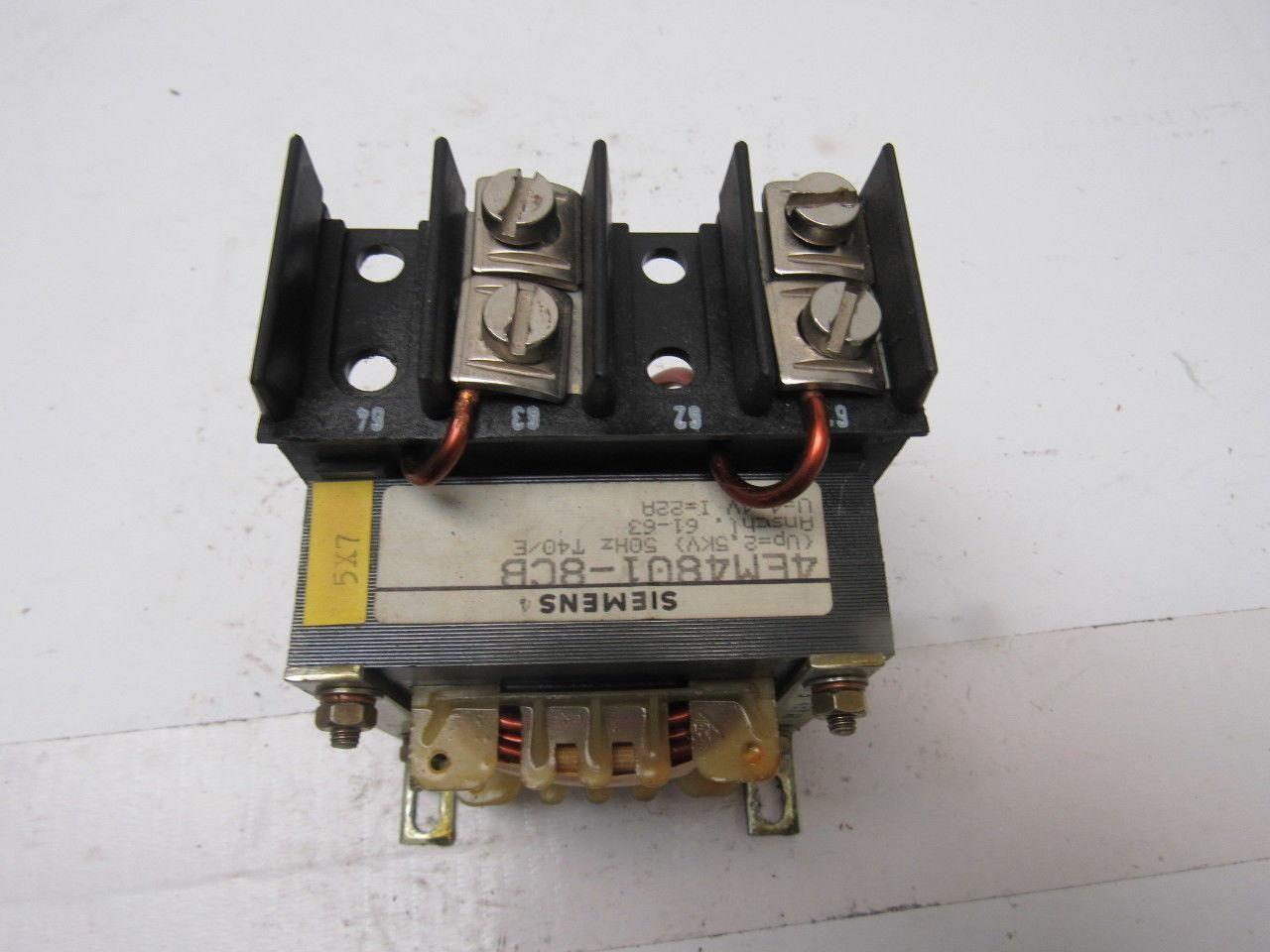 Siemens 4EM4801-8CB Commutating Reactor Transformer