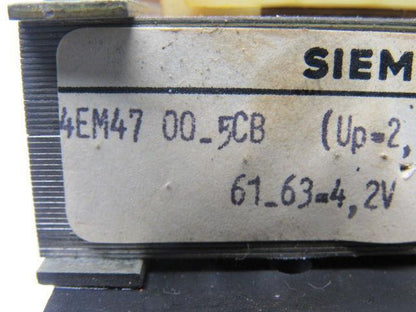 Siemens 4EM47 00.5CB Single Phase Transformer 50/90Hz-T40/E