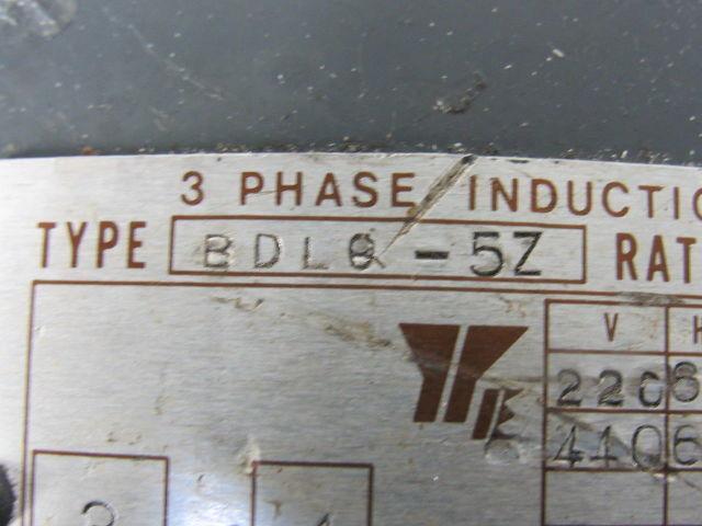 Yaskawa BDLO-5Z 3KW Electric motor From a Yamazen CNC Millmaster AN-S