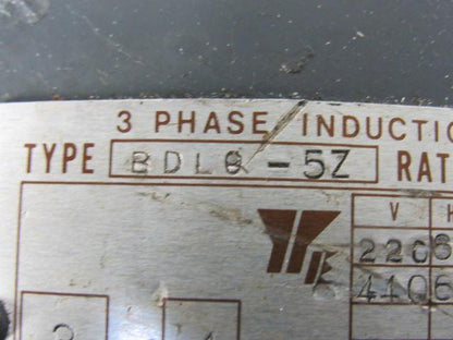 Yaskawa BDLO-5Z 3KW Electric motor From a Yamazen CNC Millmaster AN-S