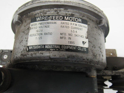 Matsushita PMED12MA14AK Wire Feed Motor Assembly From a AW-005CL Manipulator