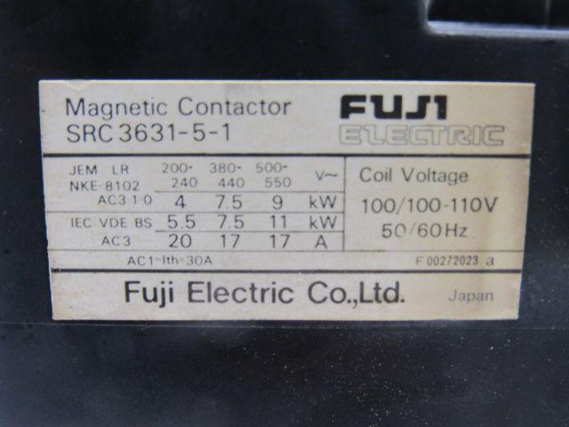 Fuji SRC3631-5 Magnetic Contactor 100/110V Coil 5 Pole