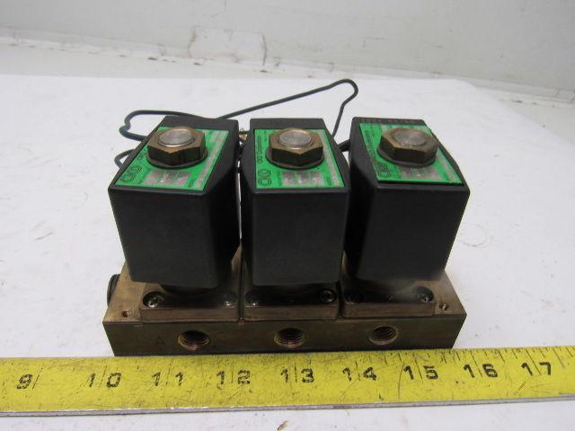 CKD GAB4126 3 Port Solenoid Valve Air /Water/Oil 1/2" x 1/4" NPT Ports 100/110V
