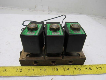 CKD GAB4126 3 Port Solenoid Valve Air /Water/Oil 1/2" x 1/4" NPT Ports 100/110V