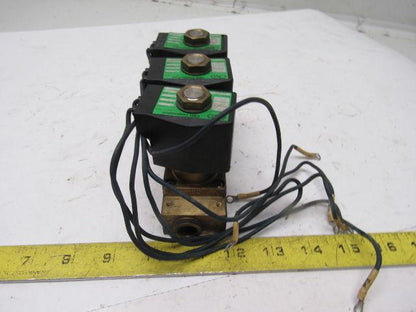 CKD GAB4126 3 Port Solenoid Valve Air /Water/Oil 1/2" x 1/4" NPT Ports 100/110V