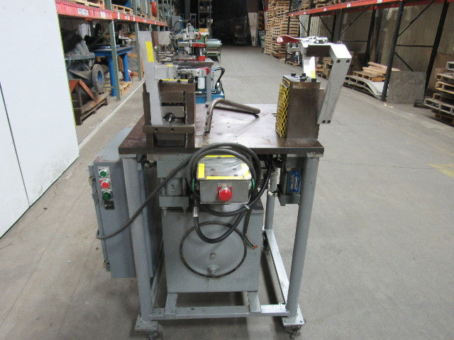 5 Hp Double Cylinder Custom Hydraulic Punch Press 2 Hole Punch for 1" Tube 460V