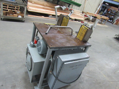 5 Hp Double Cylinder Custom Hydraulic Punch Press 2 Hole Punch for 1" Tube 460V