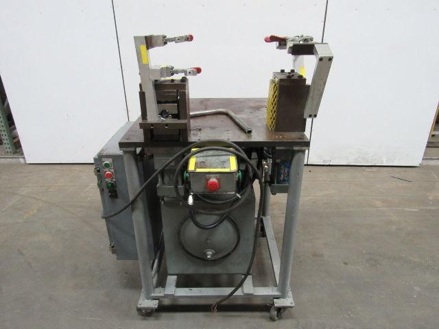5 Hp Double Cylinder Custom Hydraulic Punch Press 2 Hole Punch for 1" Tube 460V