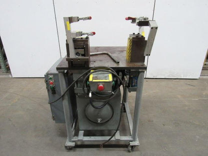5 Hp Double Cylinder Custom Hydraulic Punch Press 2 Hole Punch for 1" Tube 460V